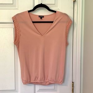 Pink Express cap sleeve blouse